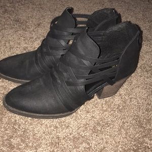 Fergalicious cut out heeled booties
